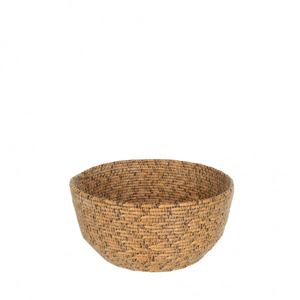 ΚΑΛΑΘΙ ΣΤΡΟΓΓ. SYNTH RATTAN ΣΚΟΥΡΟ 21Χ10Κ