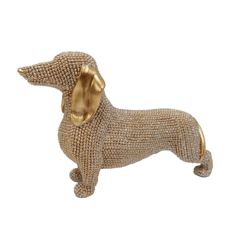 ΦΙΓΟΥΡΑ ΣΚΥΛΟΣ ΧΡΥΣΟΣ DACHSHUND ΠΟΛΥΡΕΖ. 18,5Χ5,8Χ11,9ΕΚ