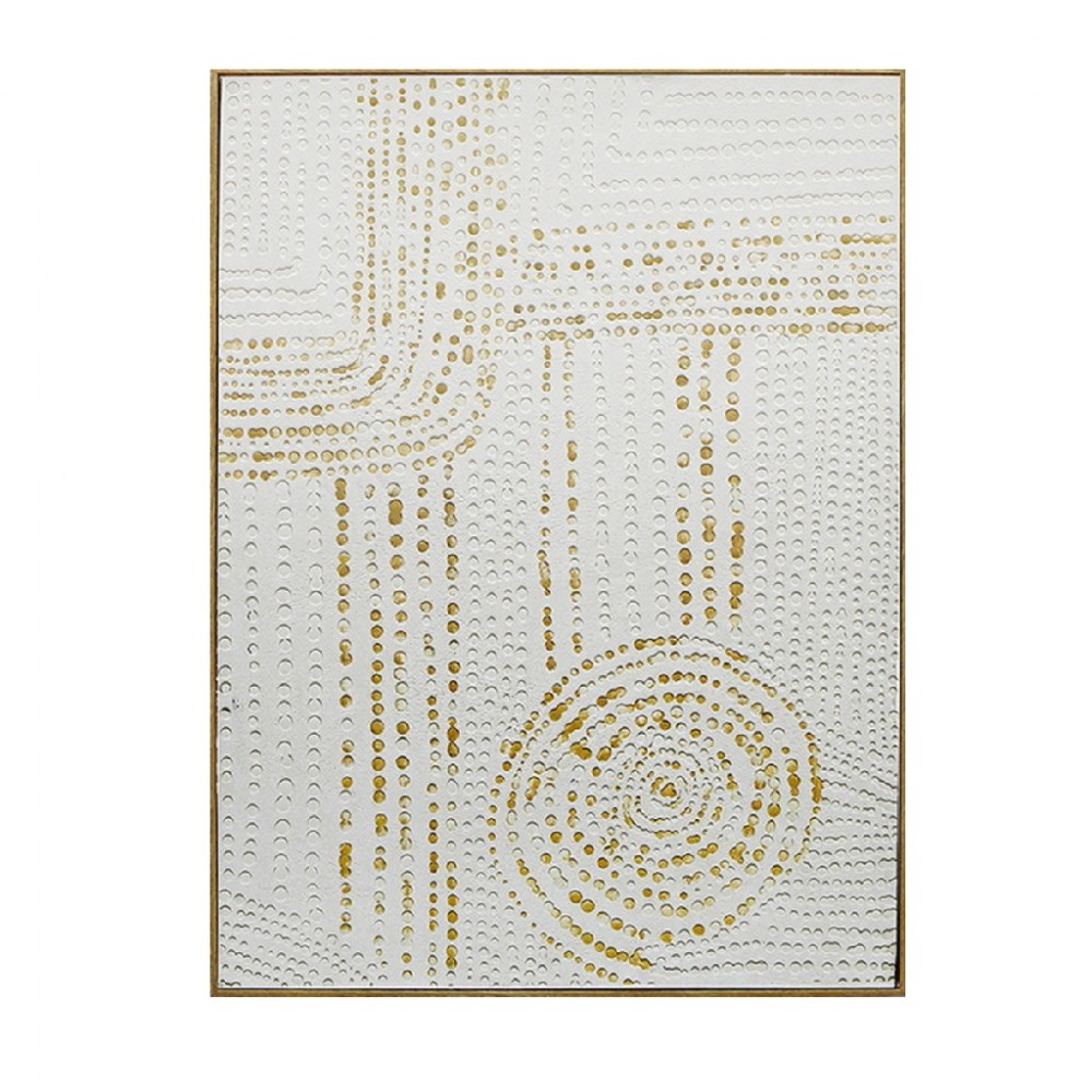 ΠΙΝΑΚΑΣ ΣΕ ΚΑΜΒΑ ΛΕΥΚΟΣ - ΧΡΥΣΟΣ  ΓΥΨΙΝΟΣ 60Χ80ΕΚ