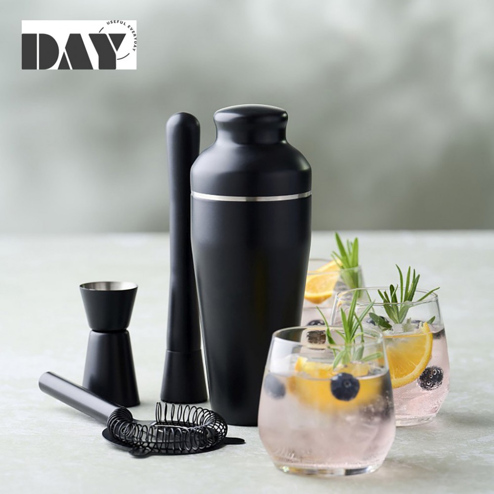 DAY ΣΕΤ4 COCKTAIL SHAKER ΜΑΥΡΟ ΑΝΟΞΕΙΔΩΤΟ