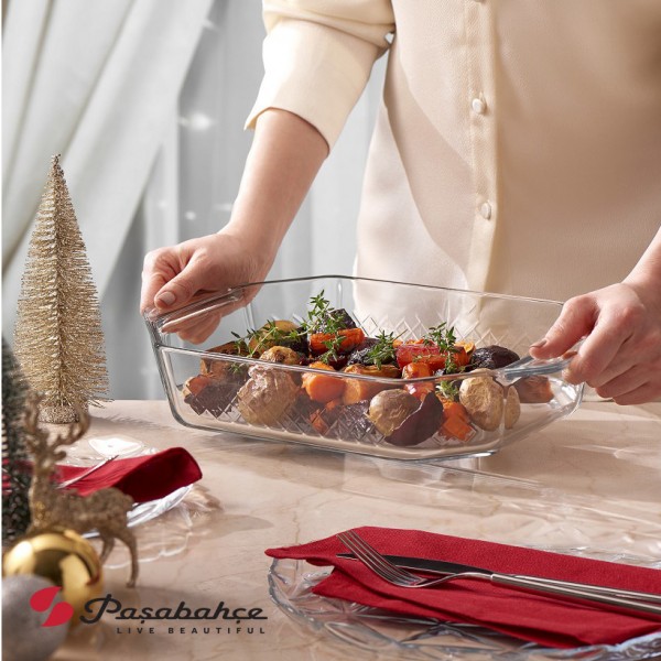 UP.OR. BORCAM RECT. TRAY TEMP. 2750CC 36,1X21X6,4CM GB1.OB4