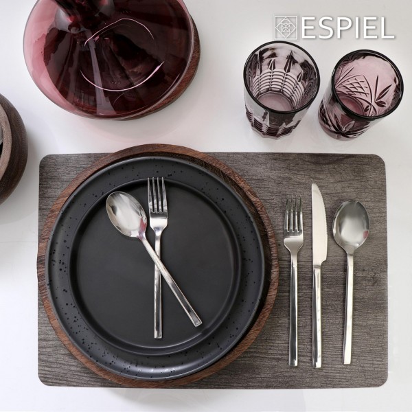 Espiel ΣΟΥΠΛΑ PVC ΚΑΦΕ-ΜΑΥΡΟ ''ΞΥΛΟ'' 45Χ30ΕΚ. (smA)