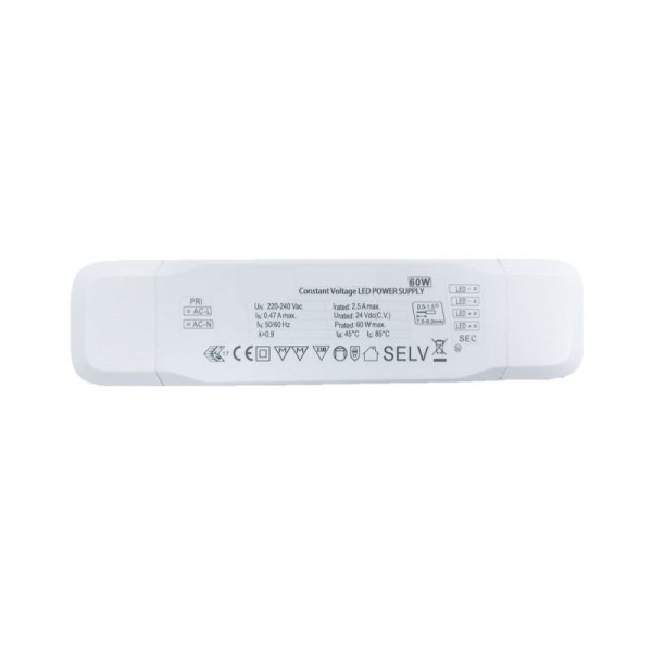 00/8078- VIOKEF -Power supply 24VDC 60W IP20 On-Off (Slim)
