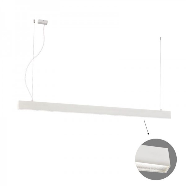 3916-00226-3-W-M-D3- VIOKEF -Γραμμικό Κρεμαστό L2260 3000K Λευκό Microprismatic Dim. Ciba