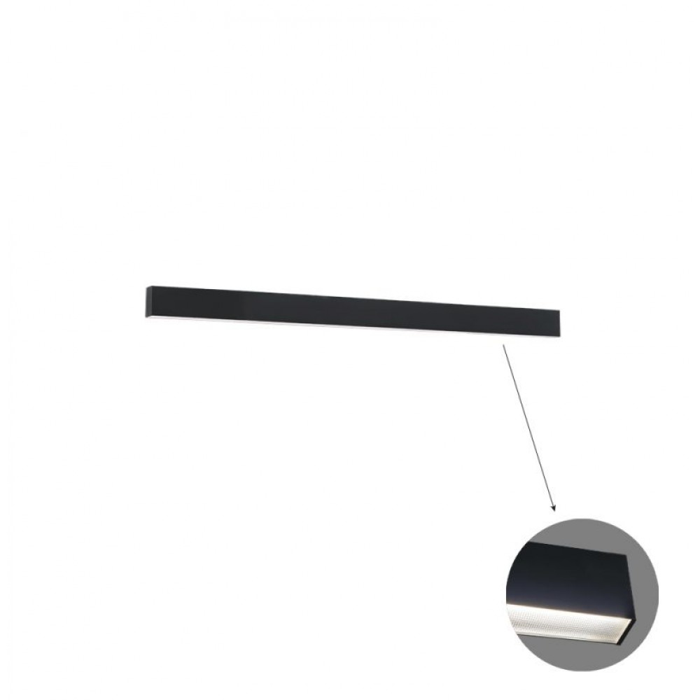 3916-01086-3-B-M-D3- VIOKEF -Γραμμικό Οροφής L860 3000K Μαύρο Microprismatic Dim. Ciba