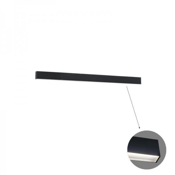 3916-01114-3-B-M-D4- VIOKEF -Γραμμικό Οροφής L1140 3000K Μαύρο Microprismatic Dim. Ciba