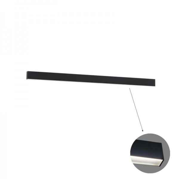 3916-01198-3-B-M-D4- VIOKEF -Γραμμικό Οροφής L1980 3000K Μαύρο Microprismatic Dim. Ciba