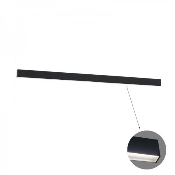 3916-01282-3-B-M-D3- VIOKEF -Γραμμικό Οροφής L2820 3000K Μαύρο Microprismatic Dim. Ciba