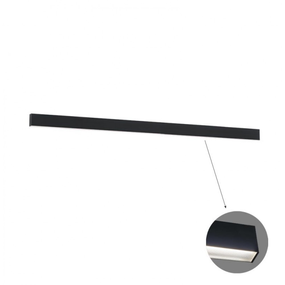 3916-01282-3-B-M-D4- VIOKEF -Γραμμικό Οροφής L2820 3000K Μαύρο Microprismatic Dim. Ciba