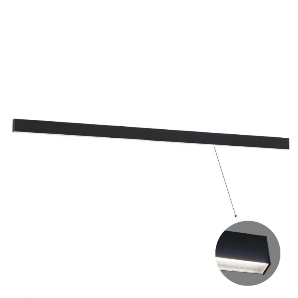 3916-01310-3-B-M-D3- VIOKEF -Γραμμικό Οροφής L3100 3000K Μαύρο Microprismatic Dim. Ciba