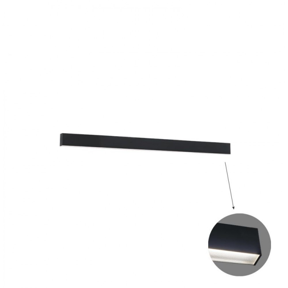 3916-02086-3-B-M-N- VIOKEF -Γραμμικό Τοίχου L860 3000K Μαύρο Microprismatic Ciba