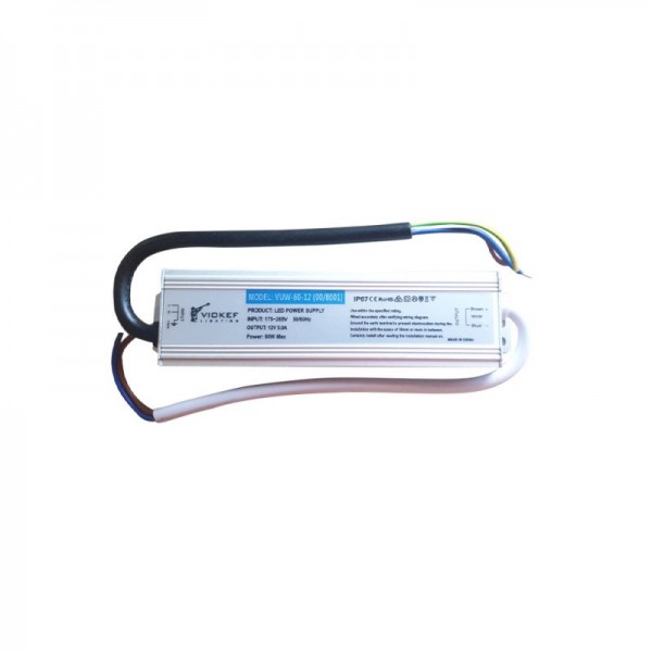 00/8103- VIOKEF -Power supply 12V DC 60W IP67 On-Off