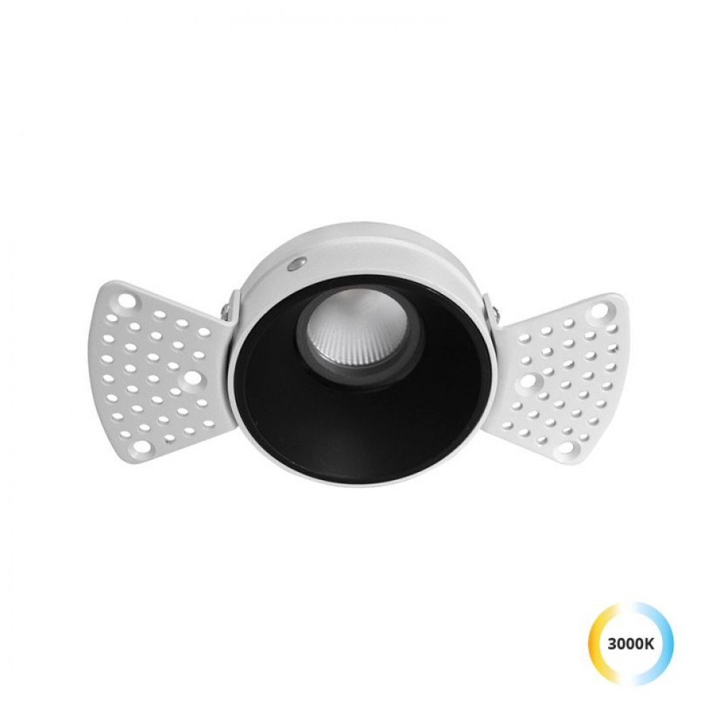 3914-111B-3-S-38- VIOKEF -Trimless Σποτ Μαύρο 12W 3000K 38° Alea