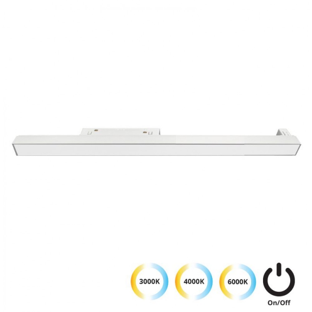 4244304S- VIOKEF -Linear Λευκό L:600  3 CCT switch Magnetic (ON-OFF)