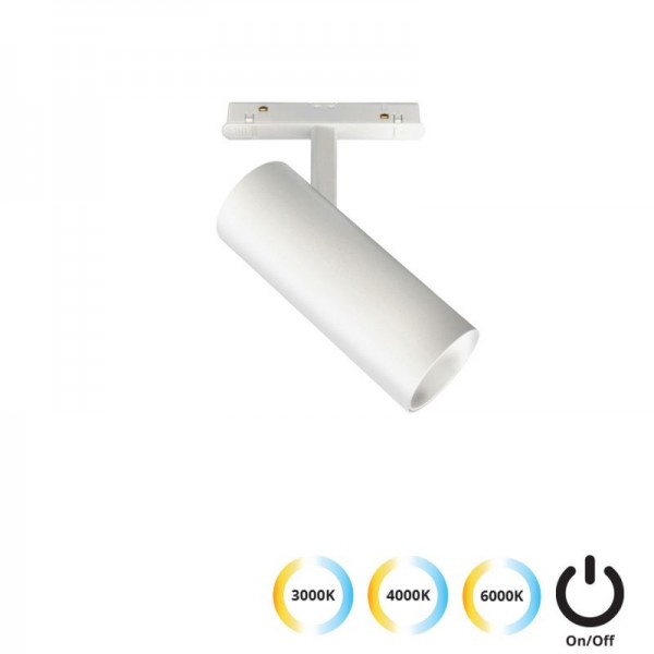 4244101S- VIOKEF -Σποτ  Track  Λευκό 20W 3CCT Magnetic (ON-OFF)