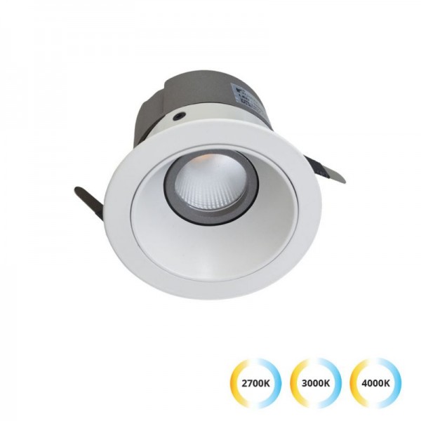 3914-011W-3-S-38- VIOKEF -Χωνευτό Σποτ Λευκό 12W 2700K-3000K-4000K 38° Alea